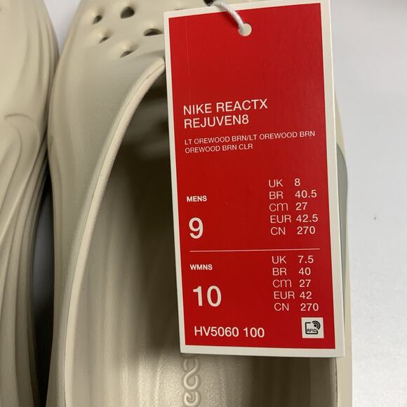 Nike ReactX Rejuven8 Light Orewood Brown HV5060 100 Size 9 Recovery Shoe Brown main image 3